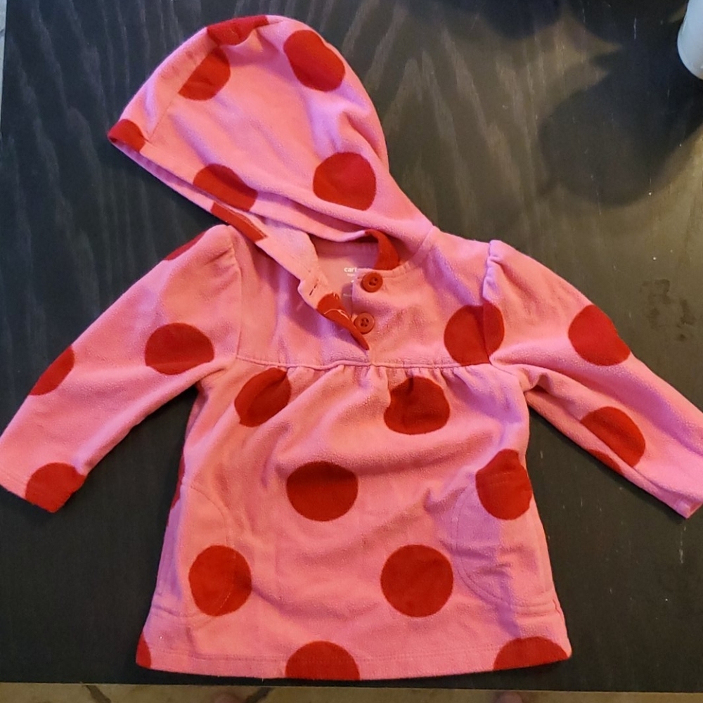NWOT Carter Pink and Red Polka Dot Jacket